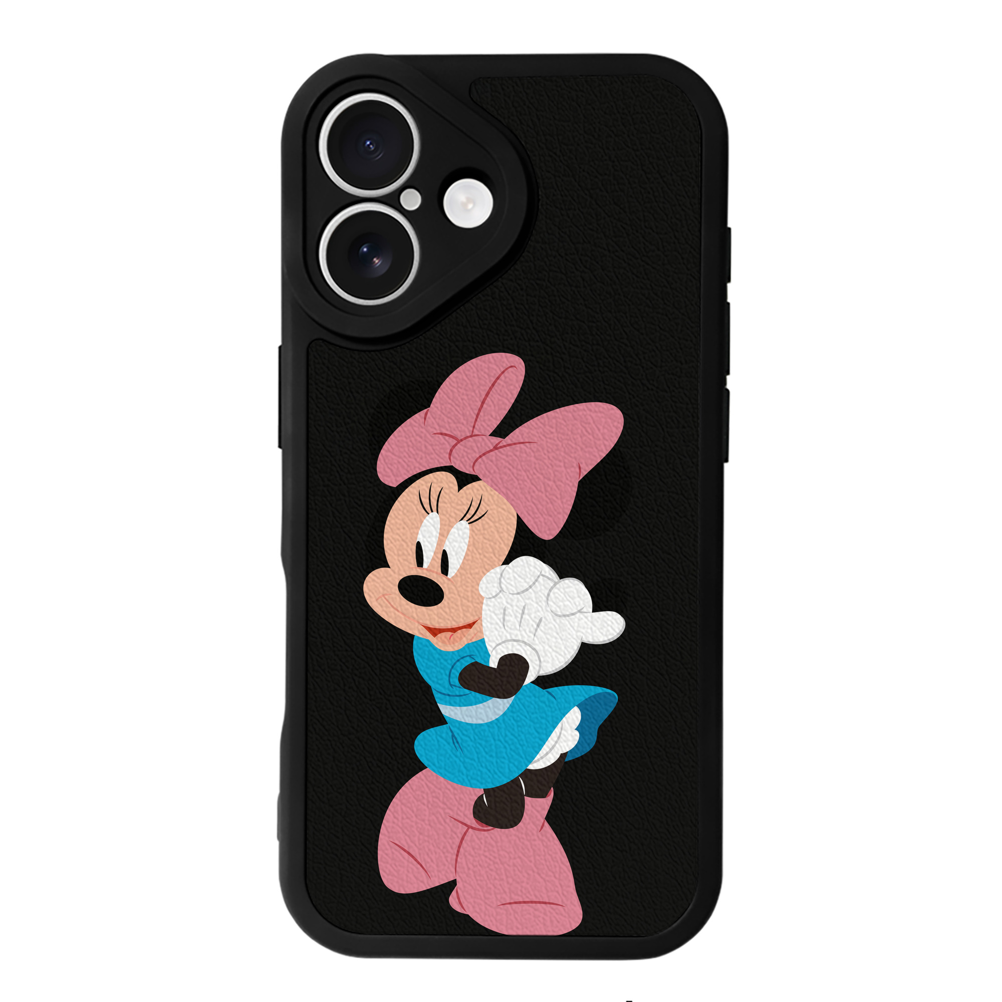 （画像用） ミッキーマウス Mickey Mouse 【iPhone 16シリーズ対応】シリコンスマホケース（レザー調） 材質：シリコン